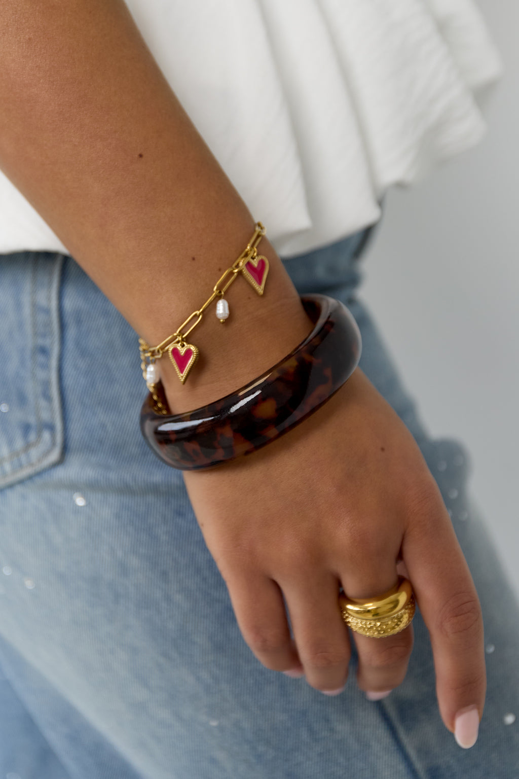 Leopard bangle - Brown
