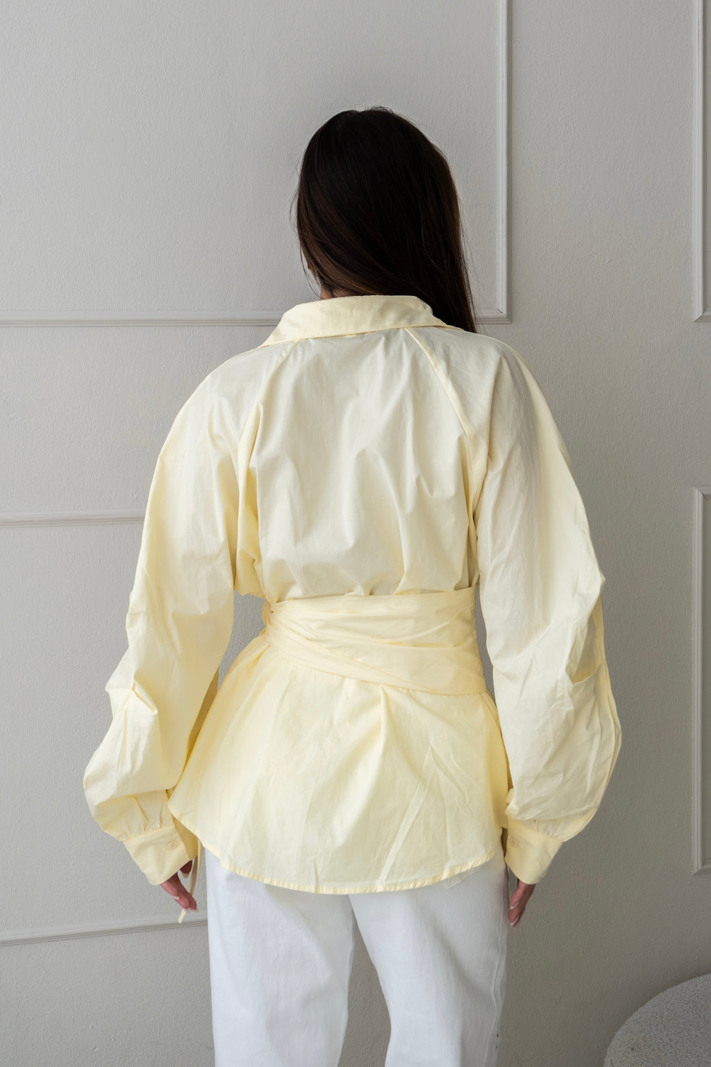 Wrapped blouse - Butter yellow