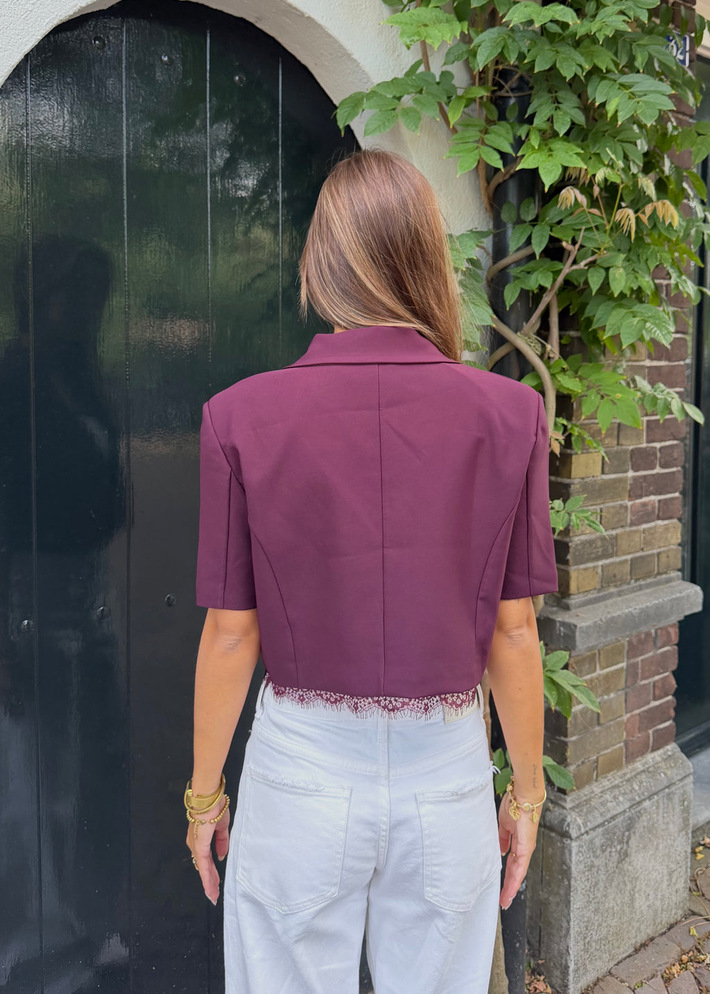 Hazel lace blazer - Bordeaux