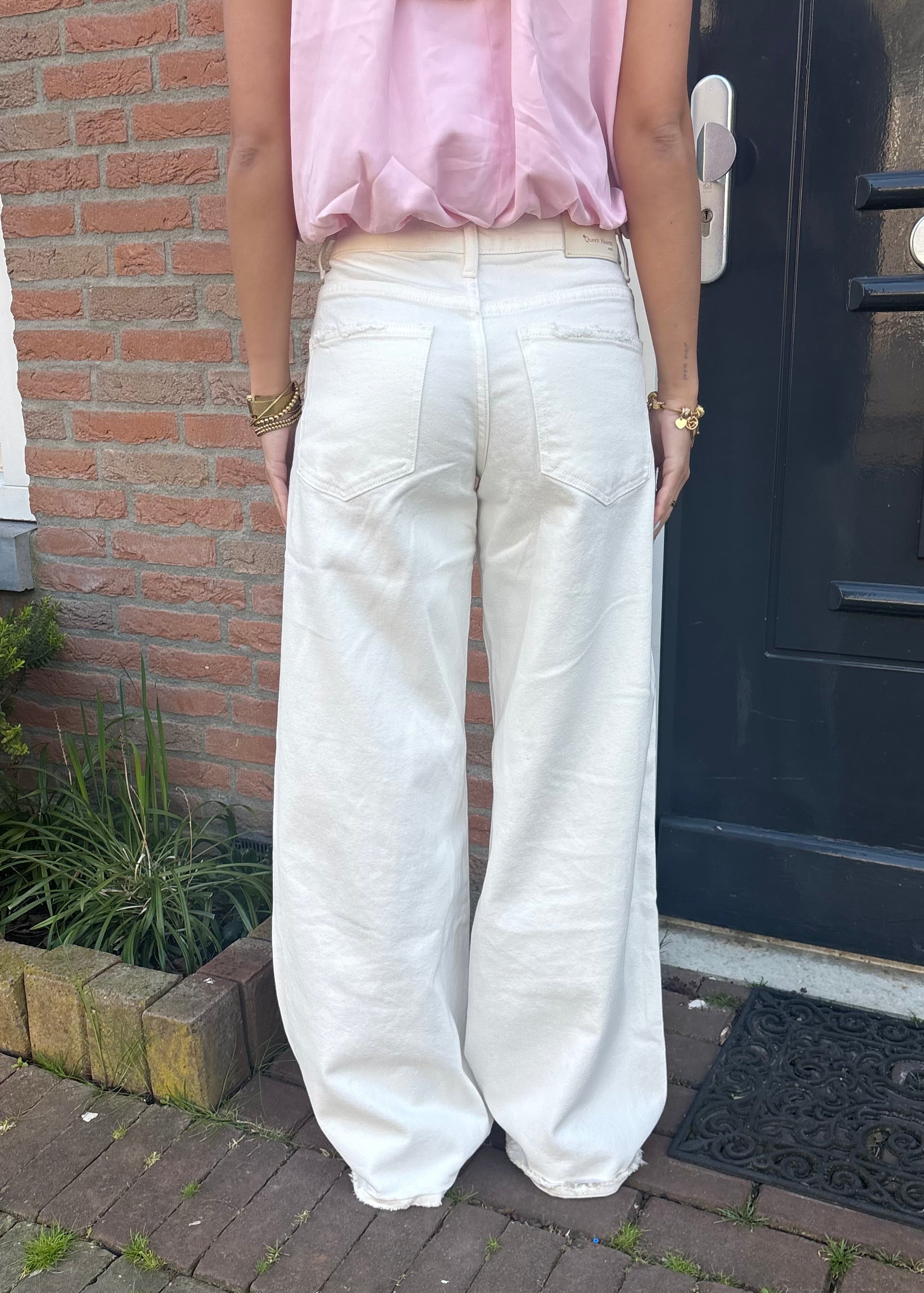 Mila wide leg jeans - White
