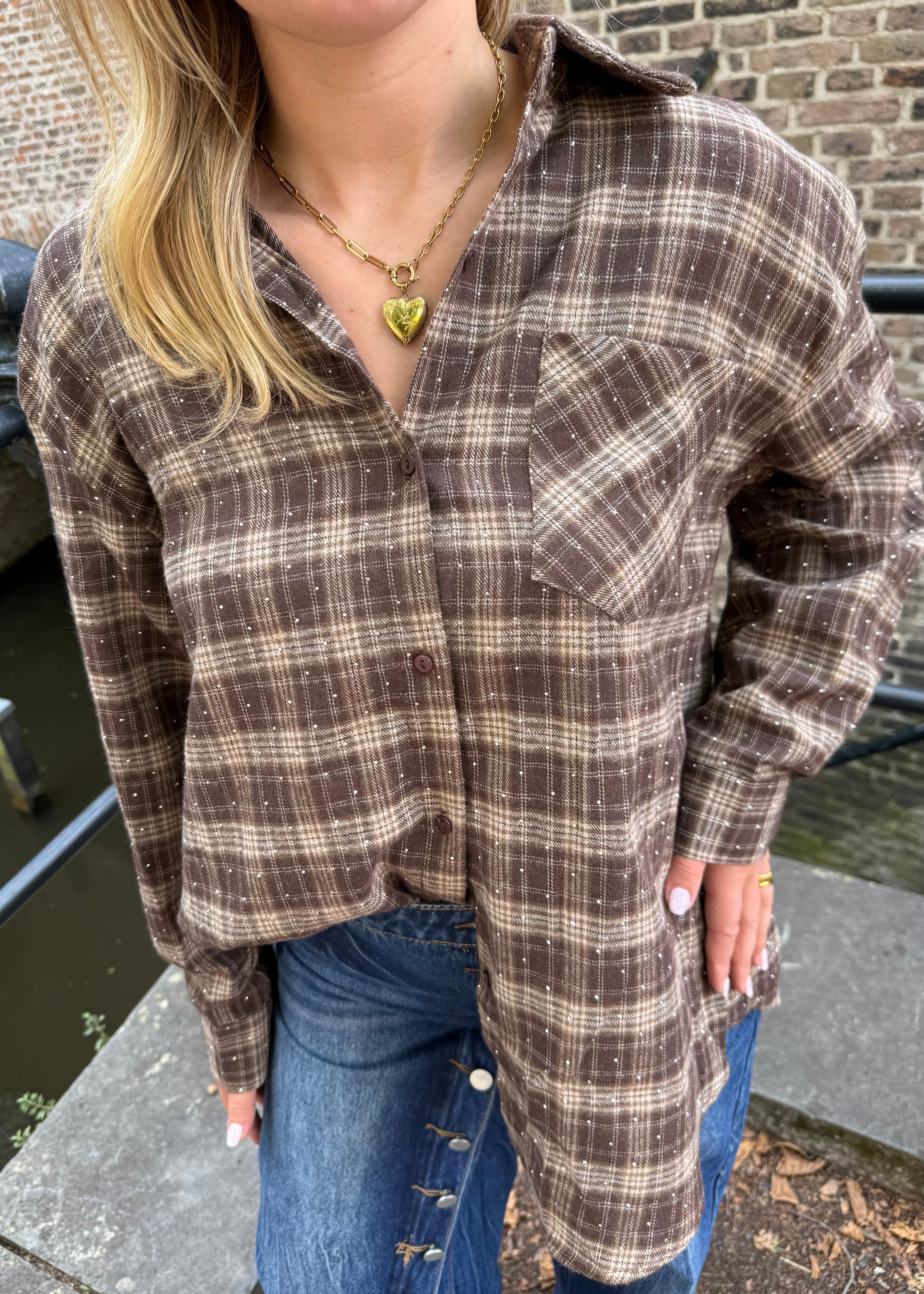Sparkle blouse - Brown