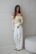 Nova blossom jeans - White