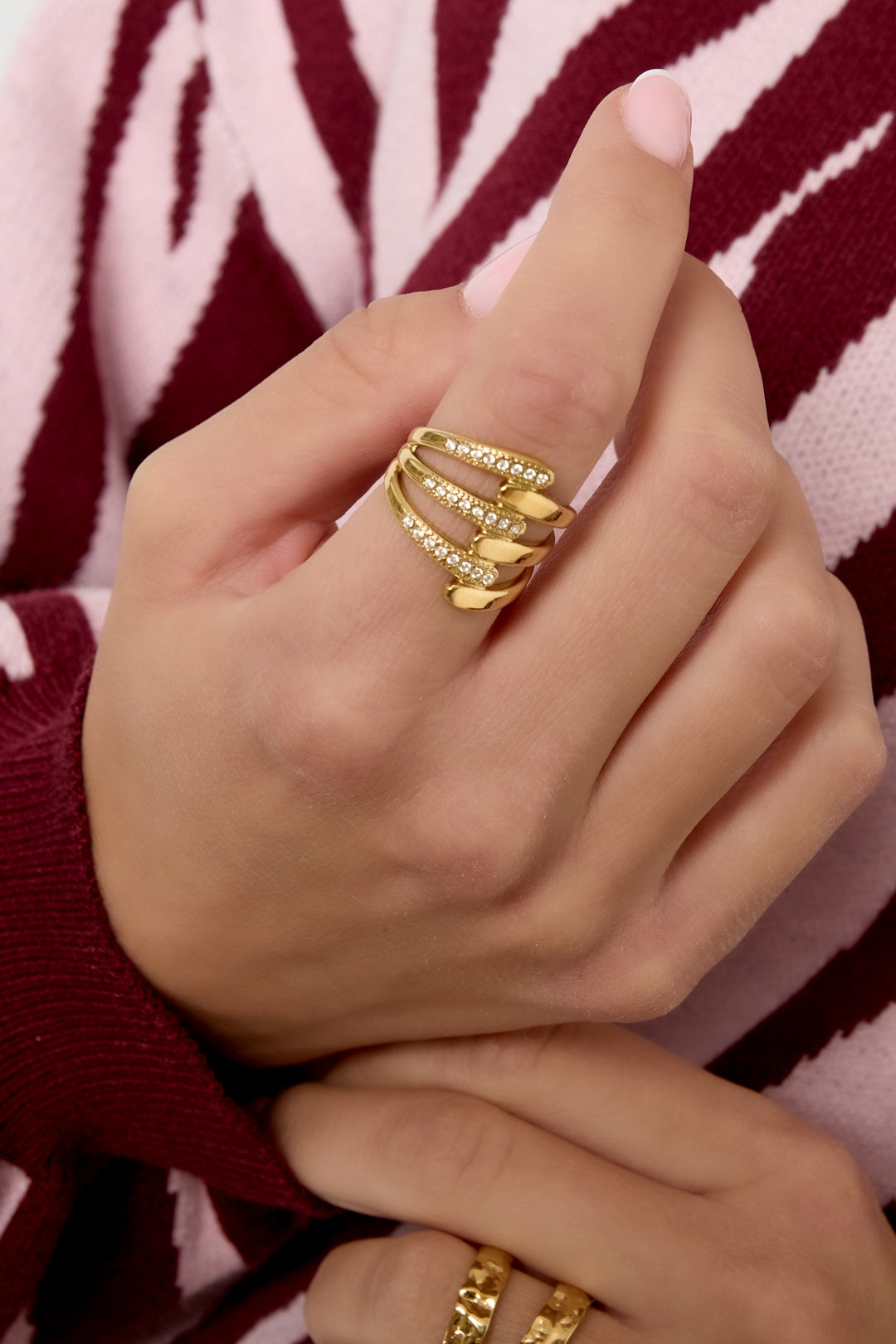 Classy Diamond ring - Gold