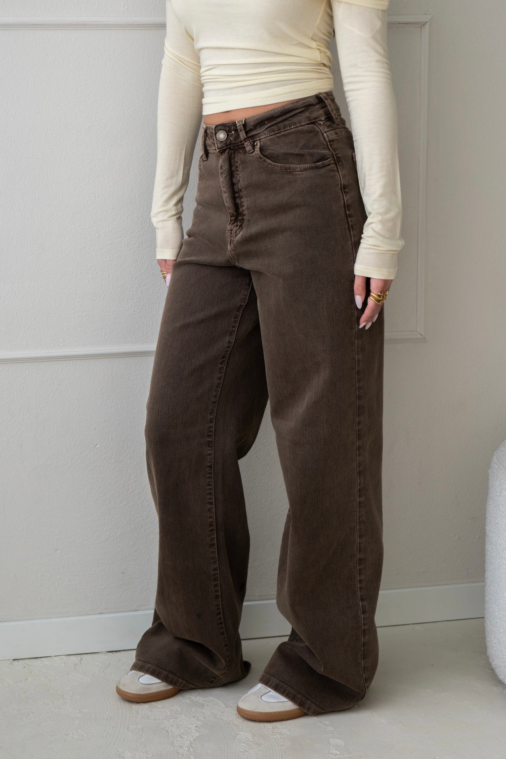Pien wide leg jeans - Brown