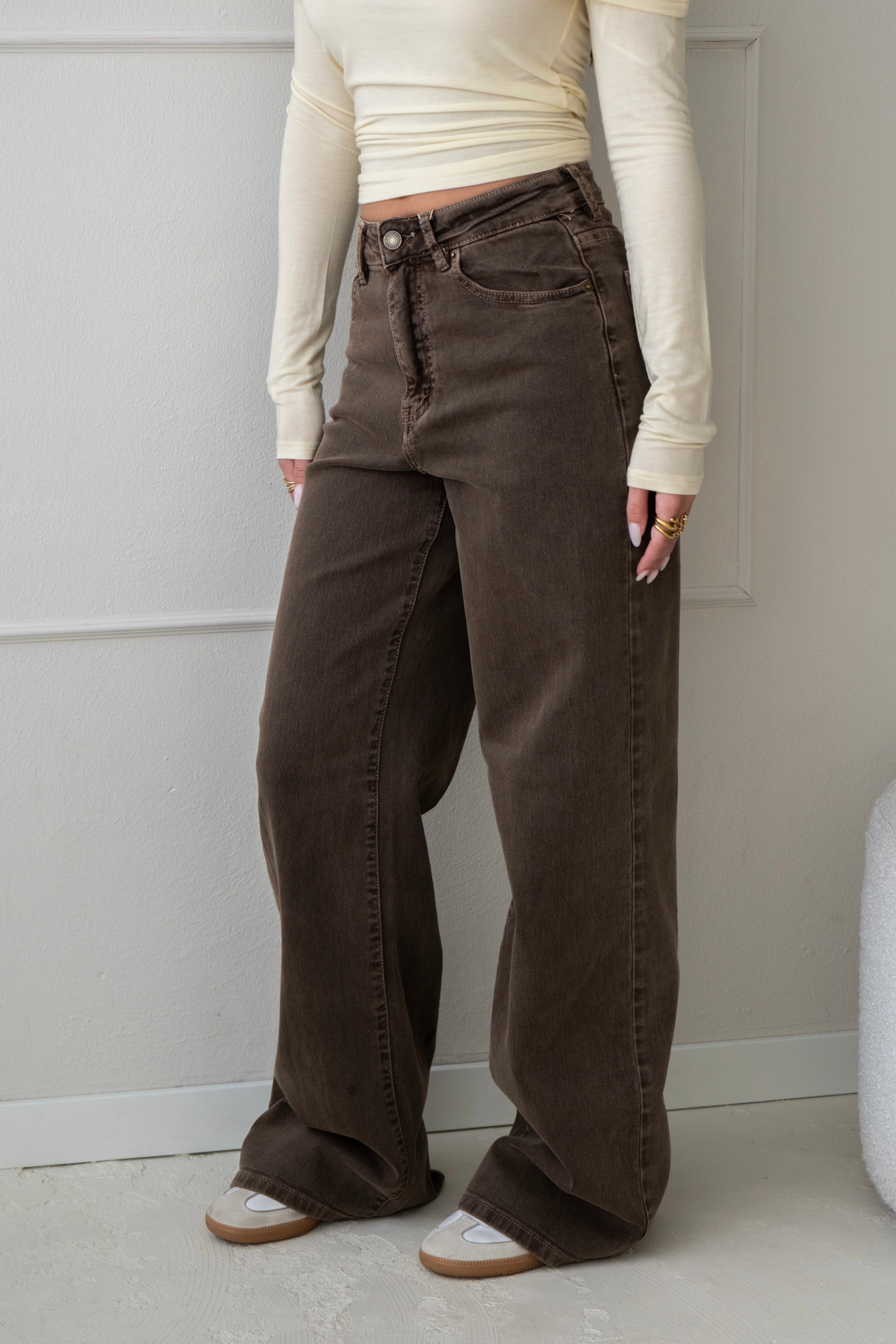 Pien wide leg jeans - Brown