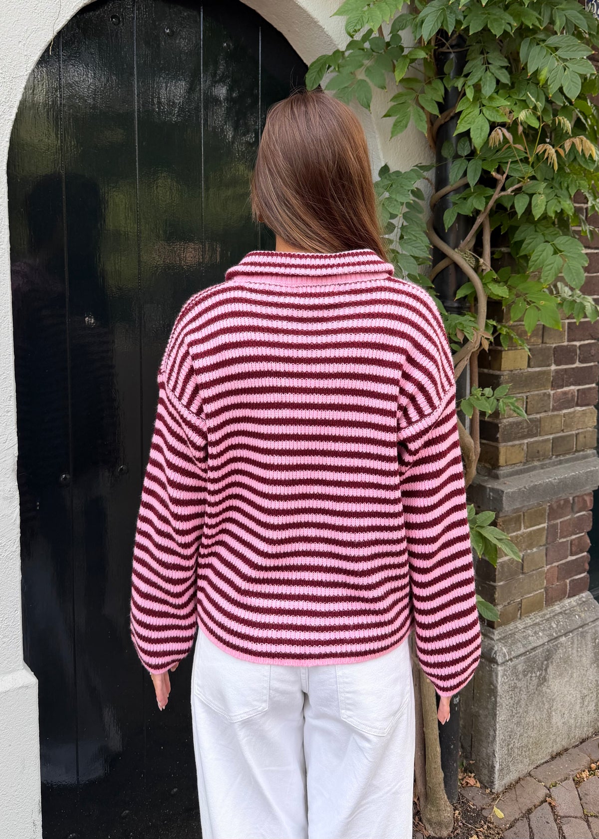 Ruby zip knit - Bordeaux