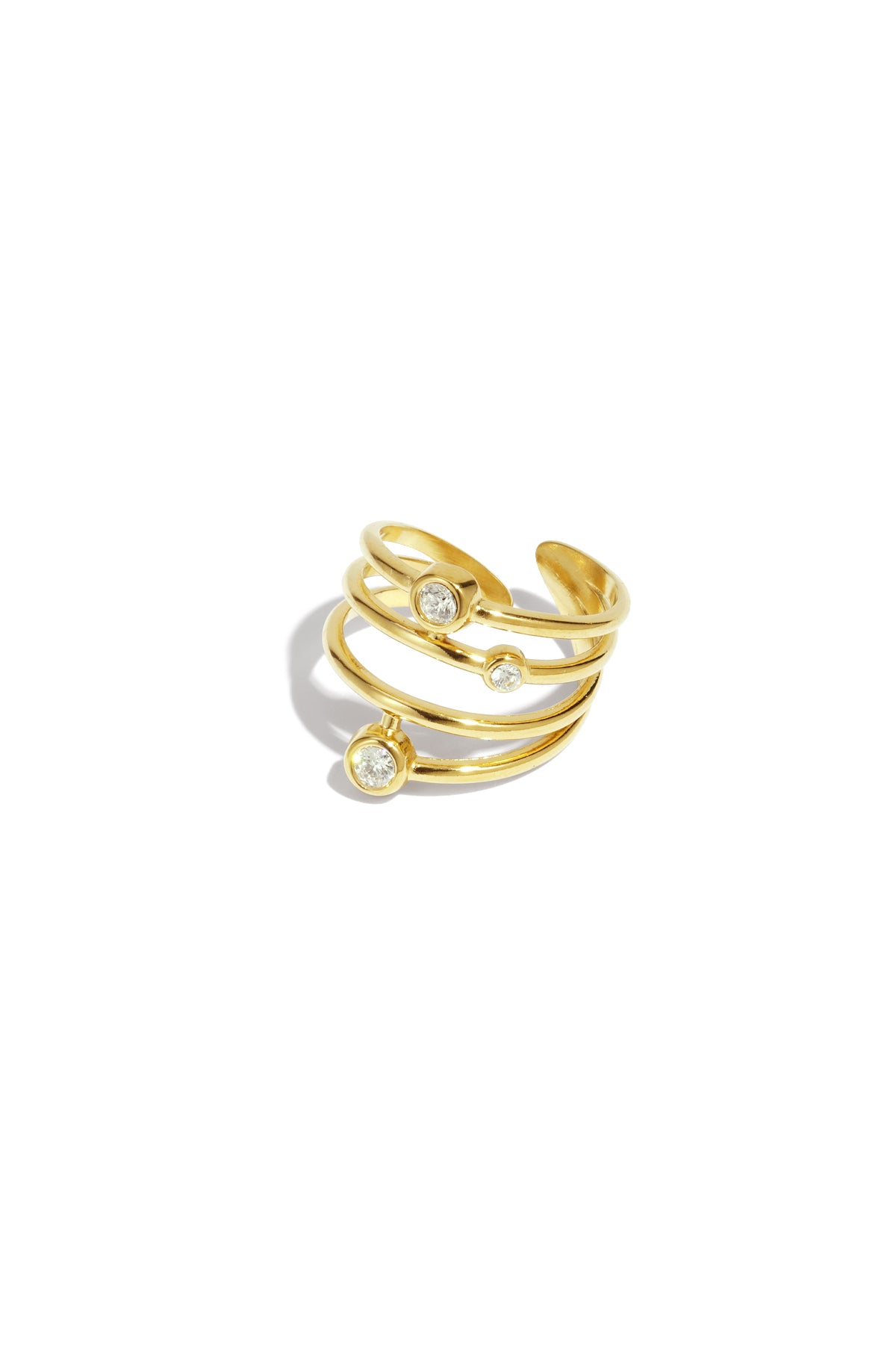 Double diamond ring - Gold