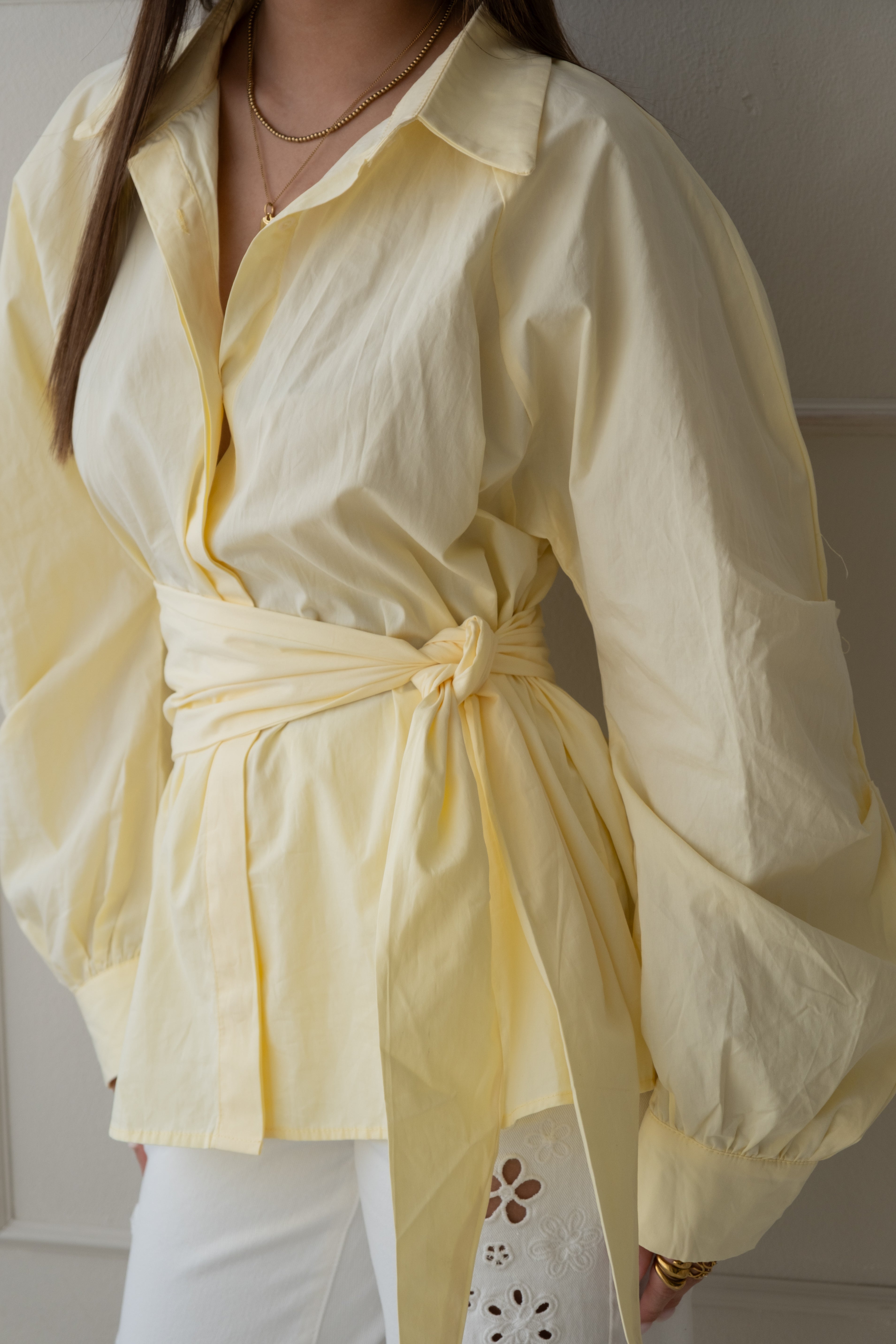 Wrapped blouse - Butter yellow