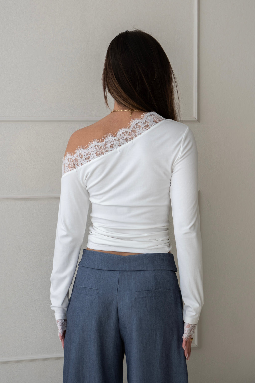 Anna lace top - White