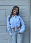 Office chic blouse - Blue