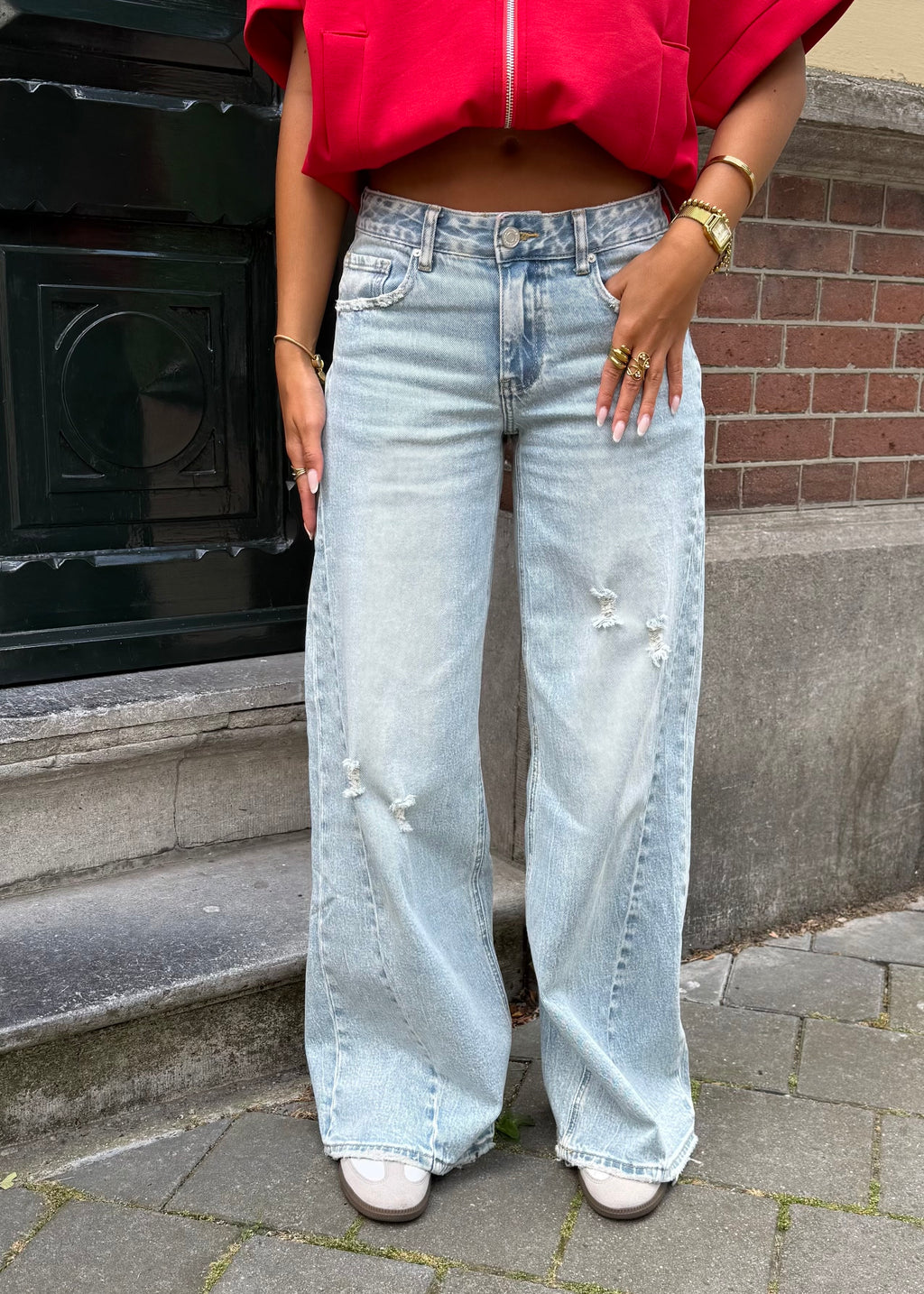 June wide leg jeans - Blue