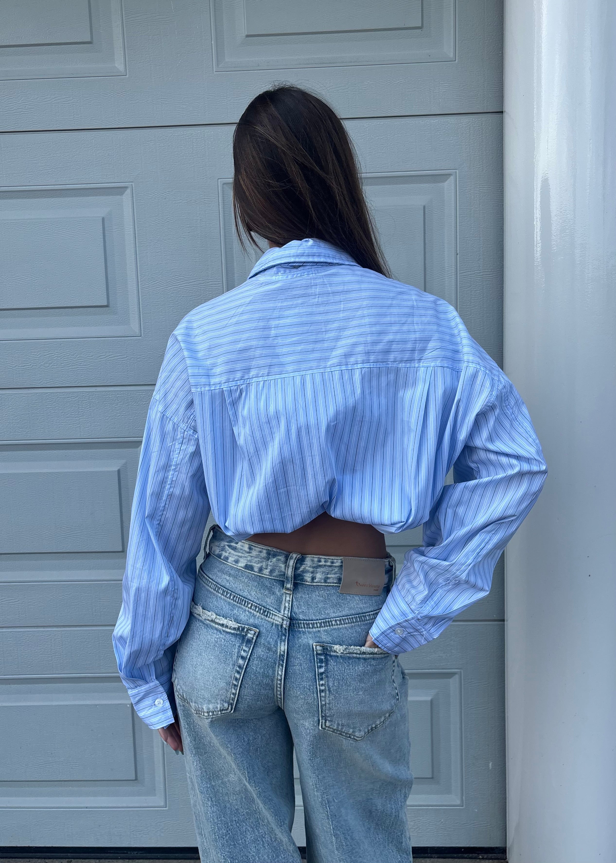 Office chic blouse - Blue