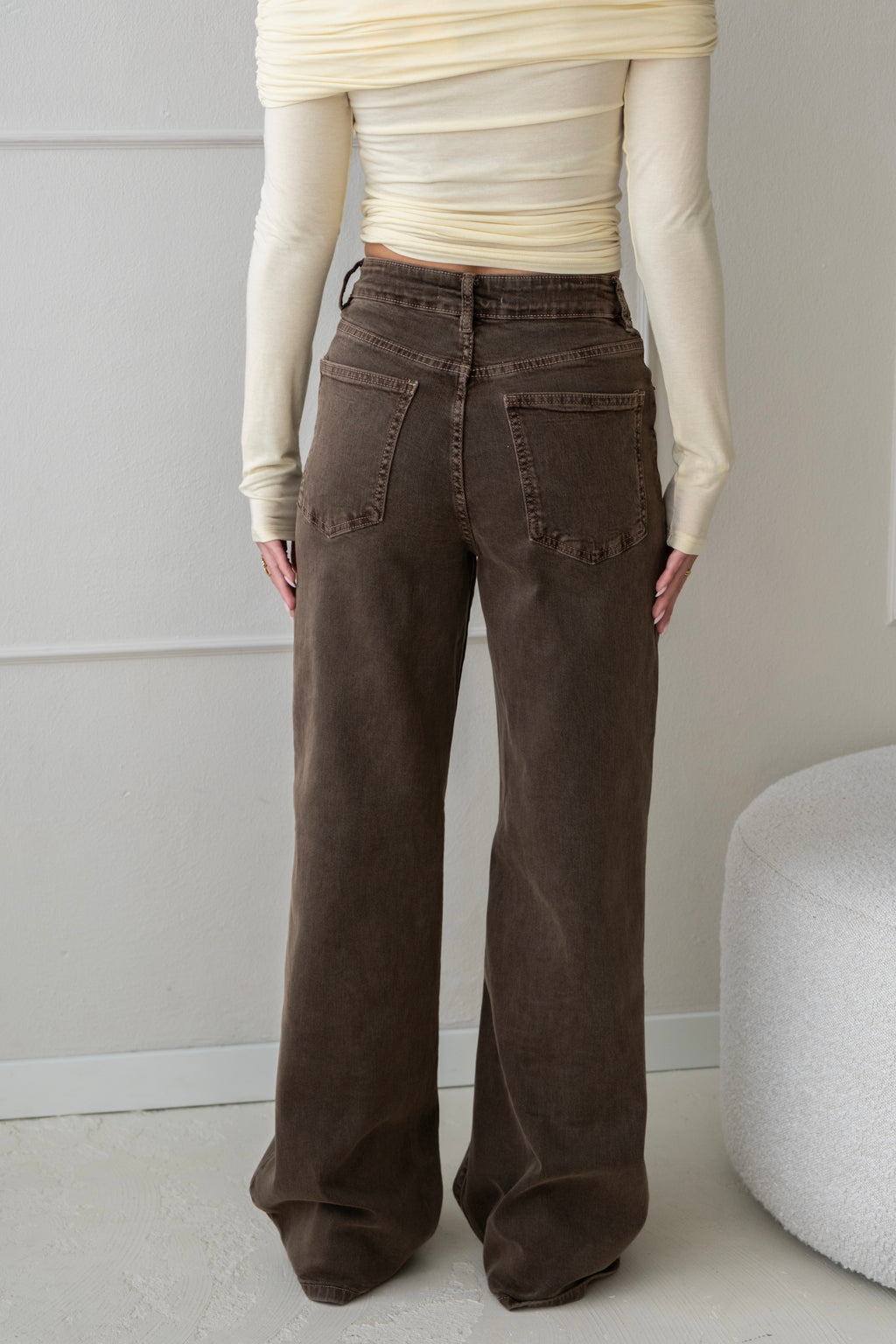Pien wide leg jeans - Brown