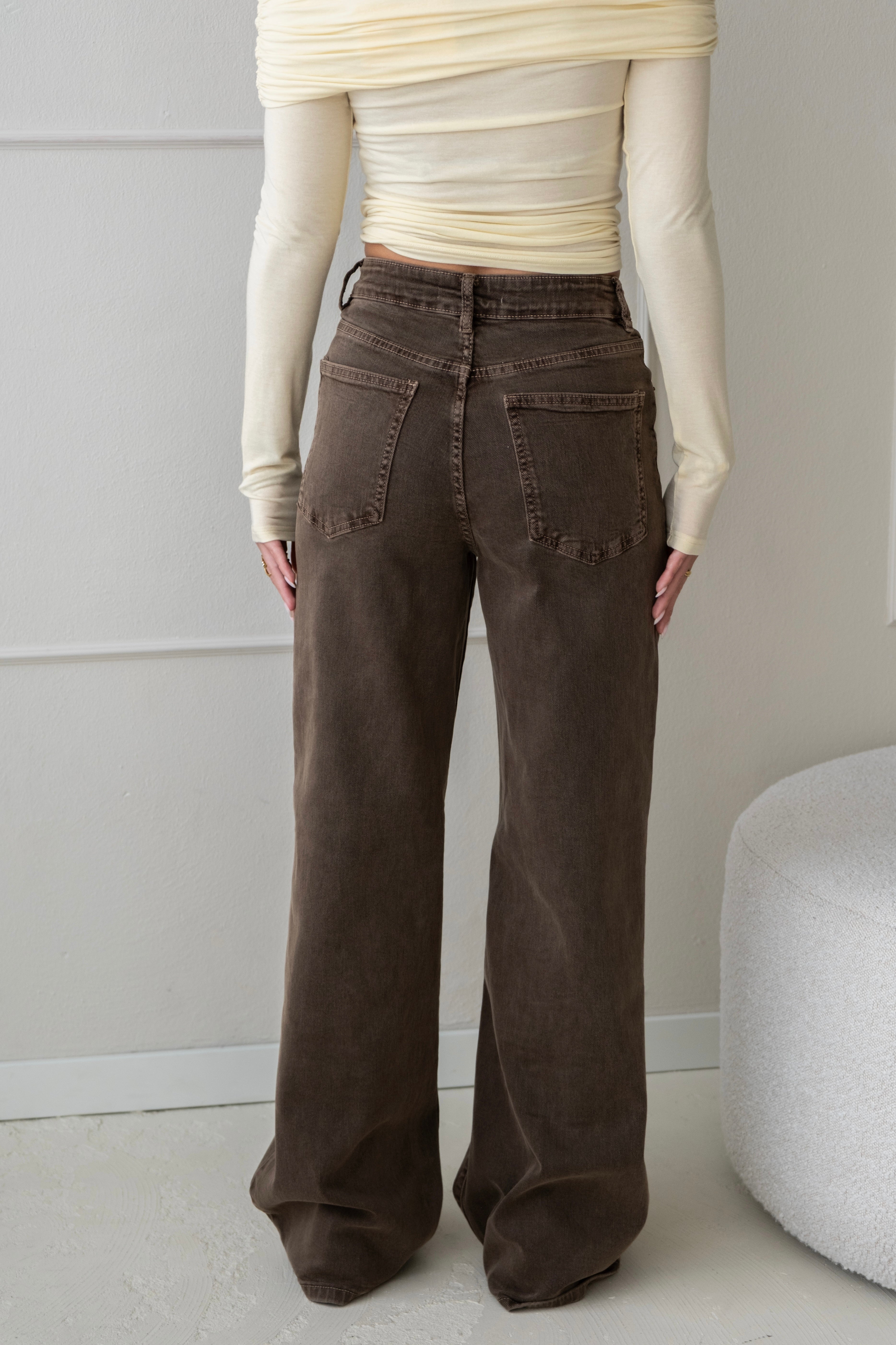 Pien wide leg jeans - Brown