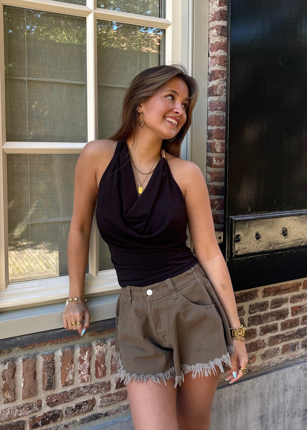 Basic waterfall top - Black
