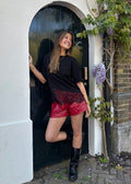 Cherry leather short - Red
