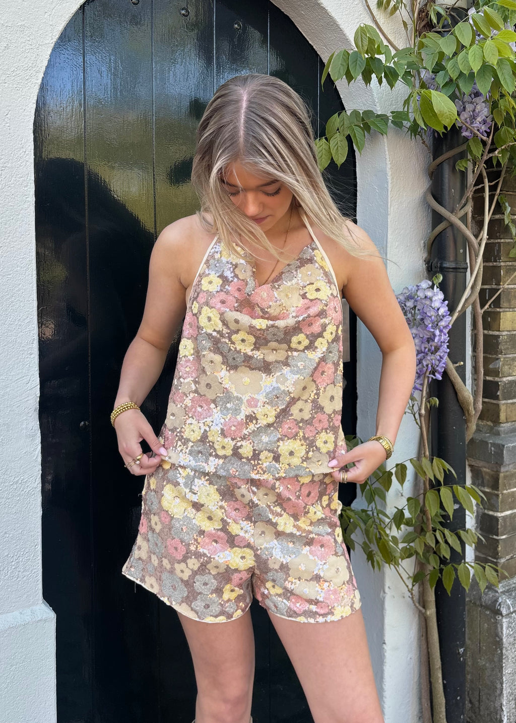 Floral short - Pink