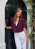 Hazel lace blazer - Bordeaux