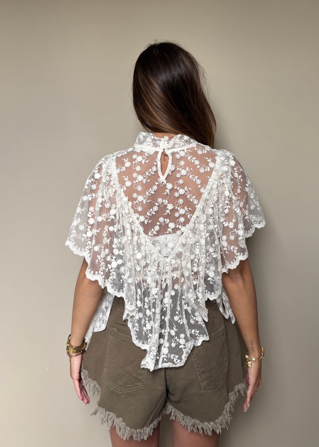Madelief lace top - White