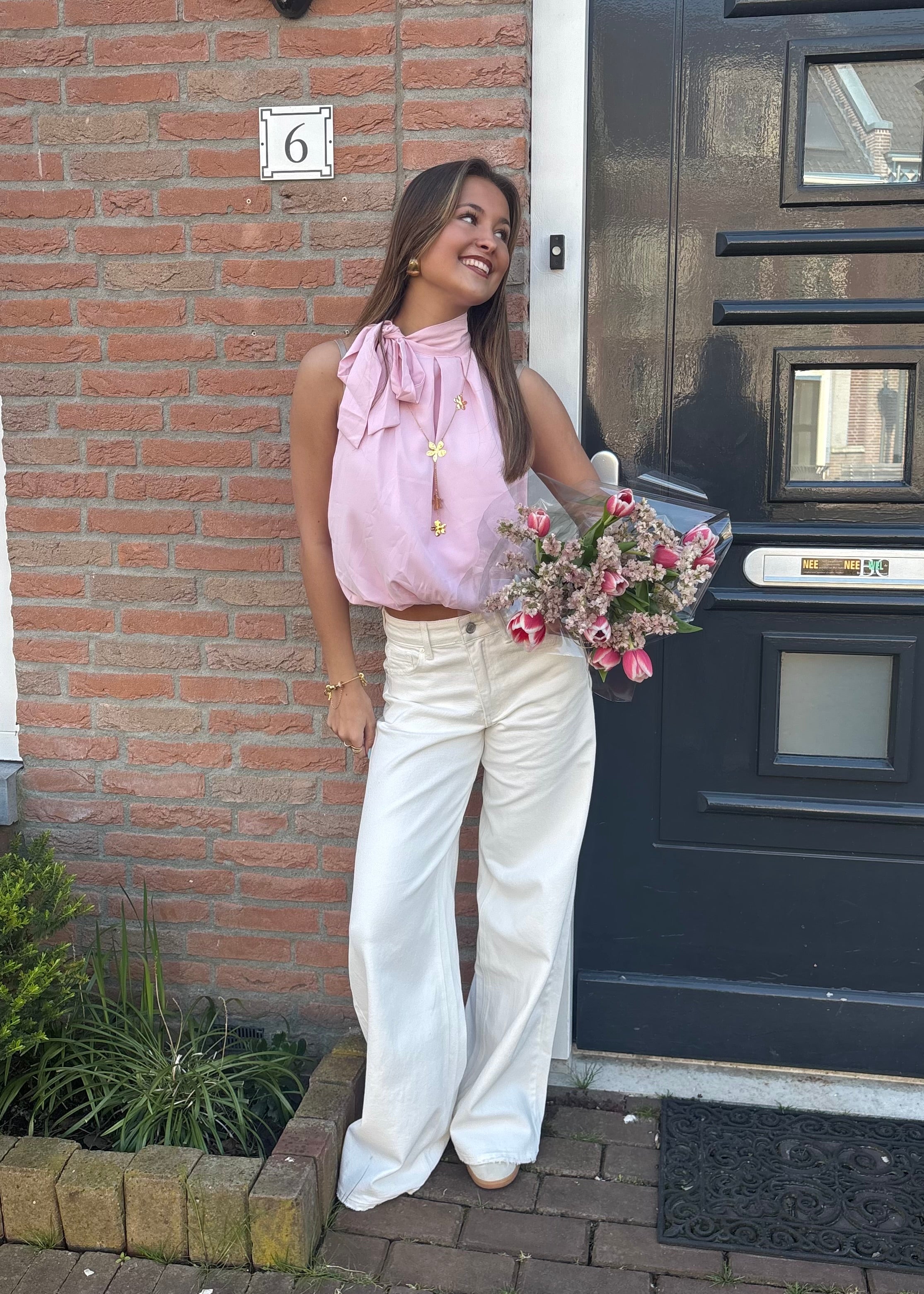 Mila wide leg jeans - White