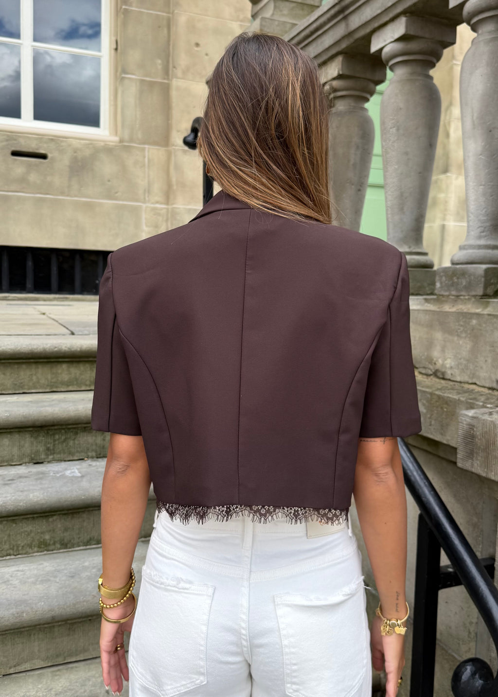 Hazel lace blazer - Brown