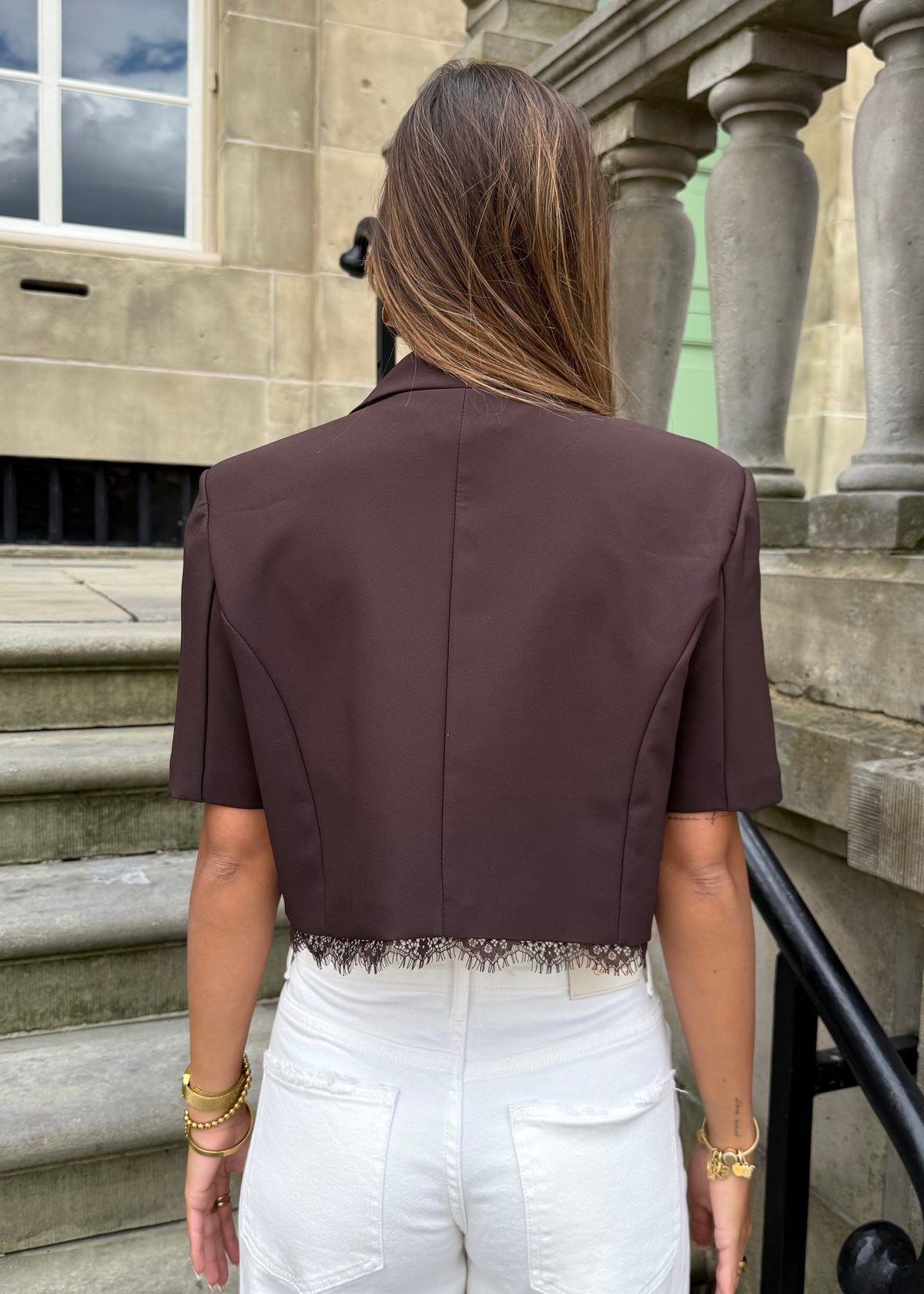 Hazel lace blazer - Brown